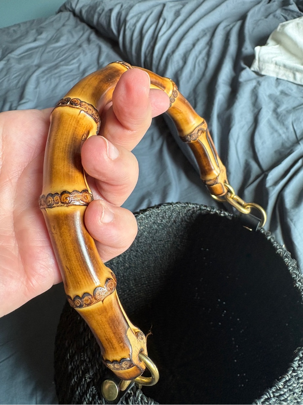 Pot de Miel “Honey Pot” Black and Bamboo from Clare V - Picture 12 of 15